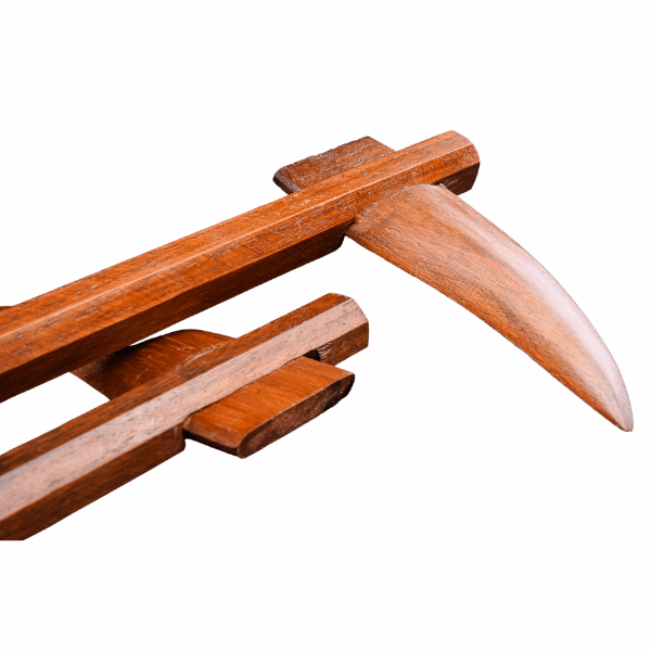 Tiger Claw Wooden Practice Kamas – Martial Arts Training Kama Pair – 17-32
